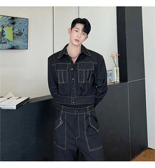 Men's Relaxed Daywear Black 2-Piece Set