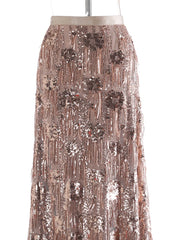 Luxury Sequin Fringe Skirt High-Waist