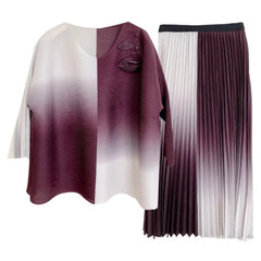 Pleated Couture Skirt Set