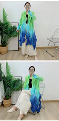Luxury Geometric Pleated Cardigan