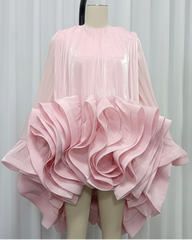 Luxury Ruffle High Low Dress