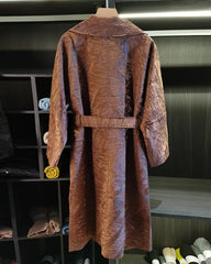 Luxury Crinkle Plissé Coat