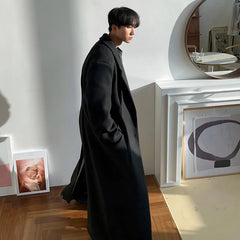 Men's Luxurious Oversized Extra Long Wool Coat