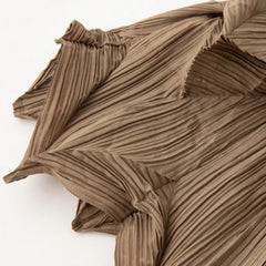 Geometric Pleated Trench Coat