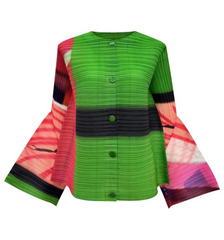 Petite Luxury Pleated Flared Top