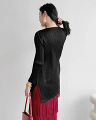 Dressy Sculptural Pleated Top
