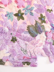 Luxury Floral Sequin Skirt