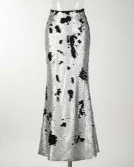 Sequin Maxi Skirt Full Length – Designer Evening Wear