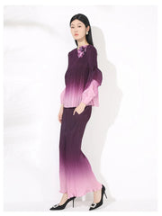 Luxe Japanese Pleated Two-Piece Set