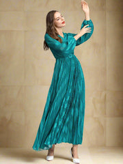 Luxury V-Neck Chiffon Dress