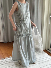 Japanese Sleeveless Maxi Dress