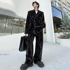 Men's Casual 2 Piece Oversized Baggy Suit Set