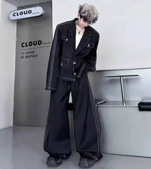 Men's Luxury Denim Blazer Pants Set