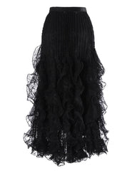 Luxury Ruffled Tiered Maxi Skirt