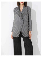 Luxury Plissé Pleat Cardigan