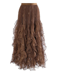 Luxury Ruffled Tiered Maxi Skirt