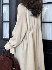 Luxury Drape-Front Trench Coat