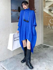 Luxury Asymmetrical Sweater Dress