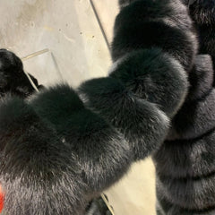 Full-Length Genuine Fox Fur Coat