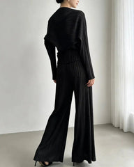 Couture Wide-Leg Plisse Set