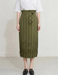 Luxury High-Waisted Pleated Skirt