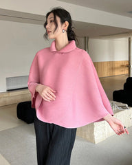 Luxury Pleated Capelet Top