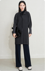 Luxury Pleated Cardigan Coat