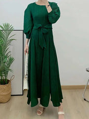 Truly Pleated Loose Long Dress