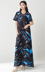 Pleated Geometric Lines Dress