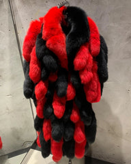 Luxury Fox Fur Tail Coat