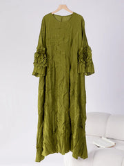 Luxury Crinkled Pleated Dress