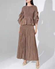 Luxury Formal Pleats Pants Set