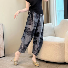 Luxe Plissé Pleat Harem Pants