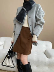 Luxury Wool-Blend Jacket & Scarf