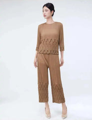 Petite Elegance Pleated 2-Piece