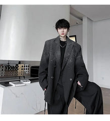 Men's Harajuku Oversized Gradient Blazer