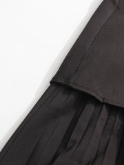 Floral Pleated Basque Waist Skirt