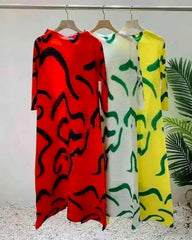 Luxury Plisse Kaftan Dress