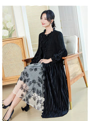 Couture Truly Pleated Dress & Cardigan Set