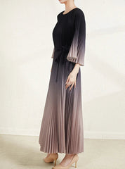 Luxury Pleated Ombre Dress