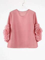 Truly Pleated Ruffle Sleeve Top