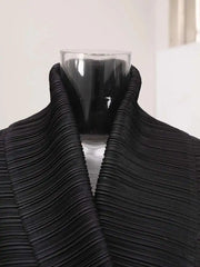 Truly Pleated Swirl Long Coat