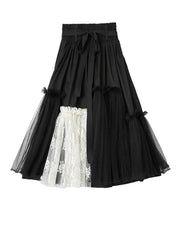 Elegant Lace Pull-On Tulle Skirt