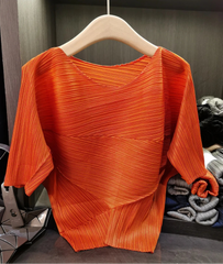 Luxury Sculptural Pleated Top