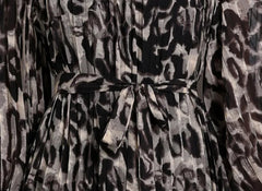 Luxury Animal Print Pleated Dress