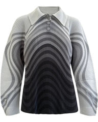Signature Pleated Polo Top