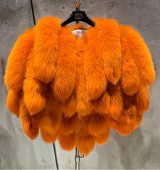 Genuine Fox Fur Tails Bolero