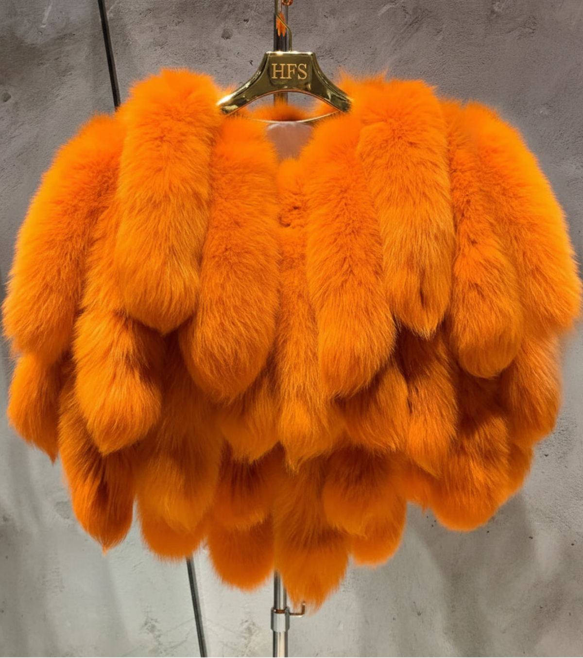 Couture Fox Fur Tail Cape