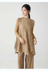 Luxury Formal Metallic Pleats Set