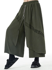 HEYFANCYSTYLE Korean Style Elastic Waist Wide Leg Pants